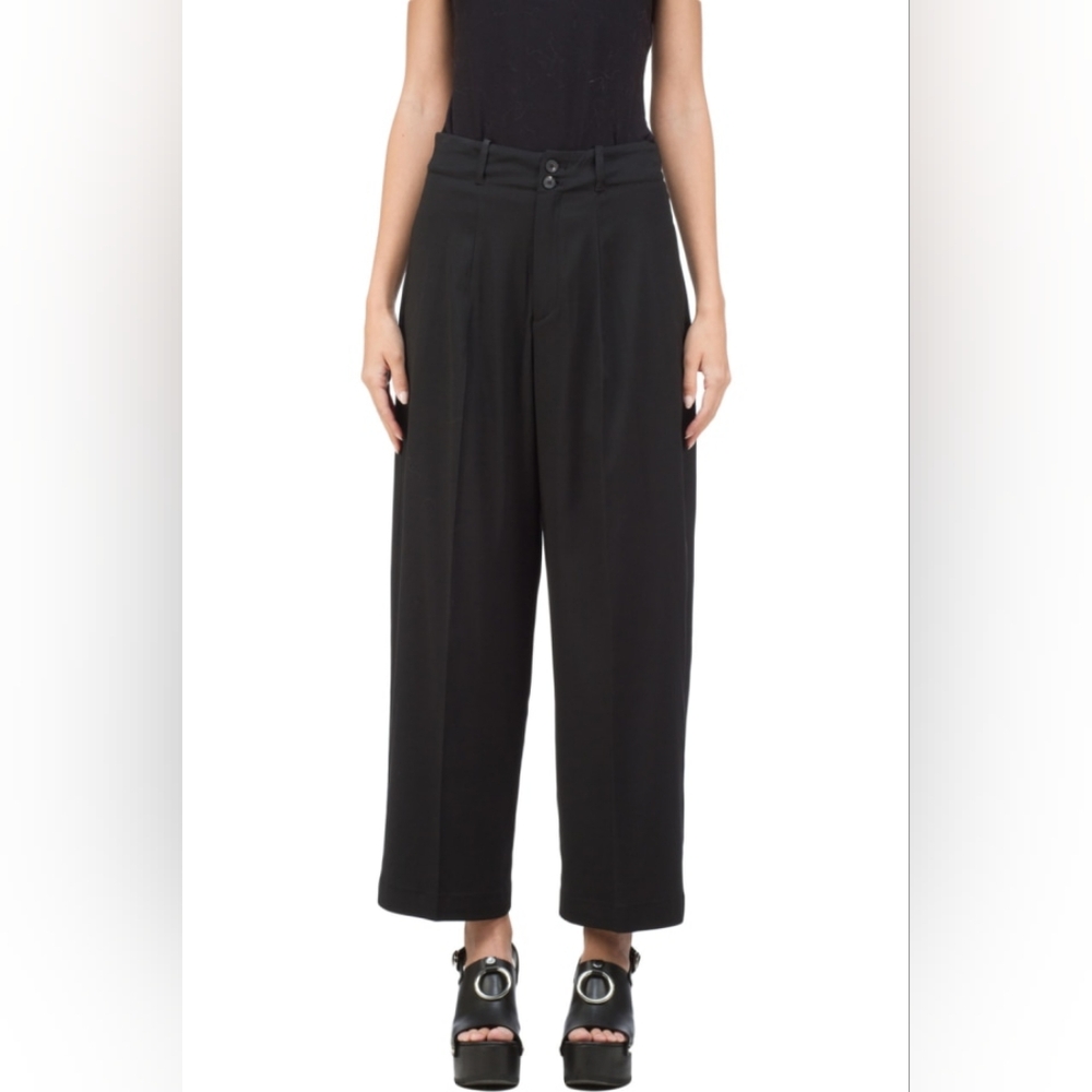 MCQ Alexander McQueen wide leg pleated black pants